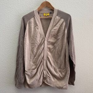 Five Four Poggy The Man Button Front Cardigan Sweater Two Tone Multi-Color XL